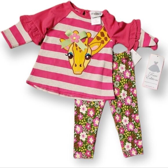 NWT Rare Editions Giraffe Tunic & Leggings Set - Picture 1 of 6